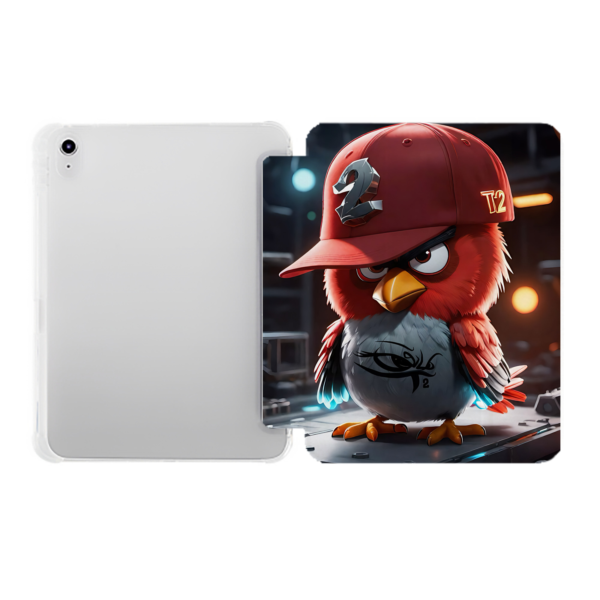 （画像用） Angry Birds アングリーバード IPad ケース ペン収納付き 三つ折りスタンド PUレザー×シリコン 対応機種9.5/10.5/10.9インチ